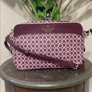 kate spade Floral Motif Maroon Crossbody Bag
